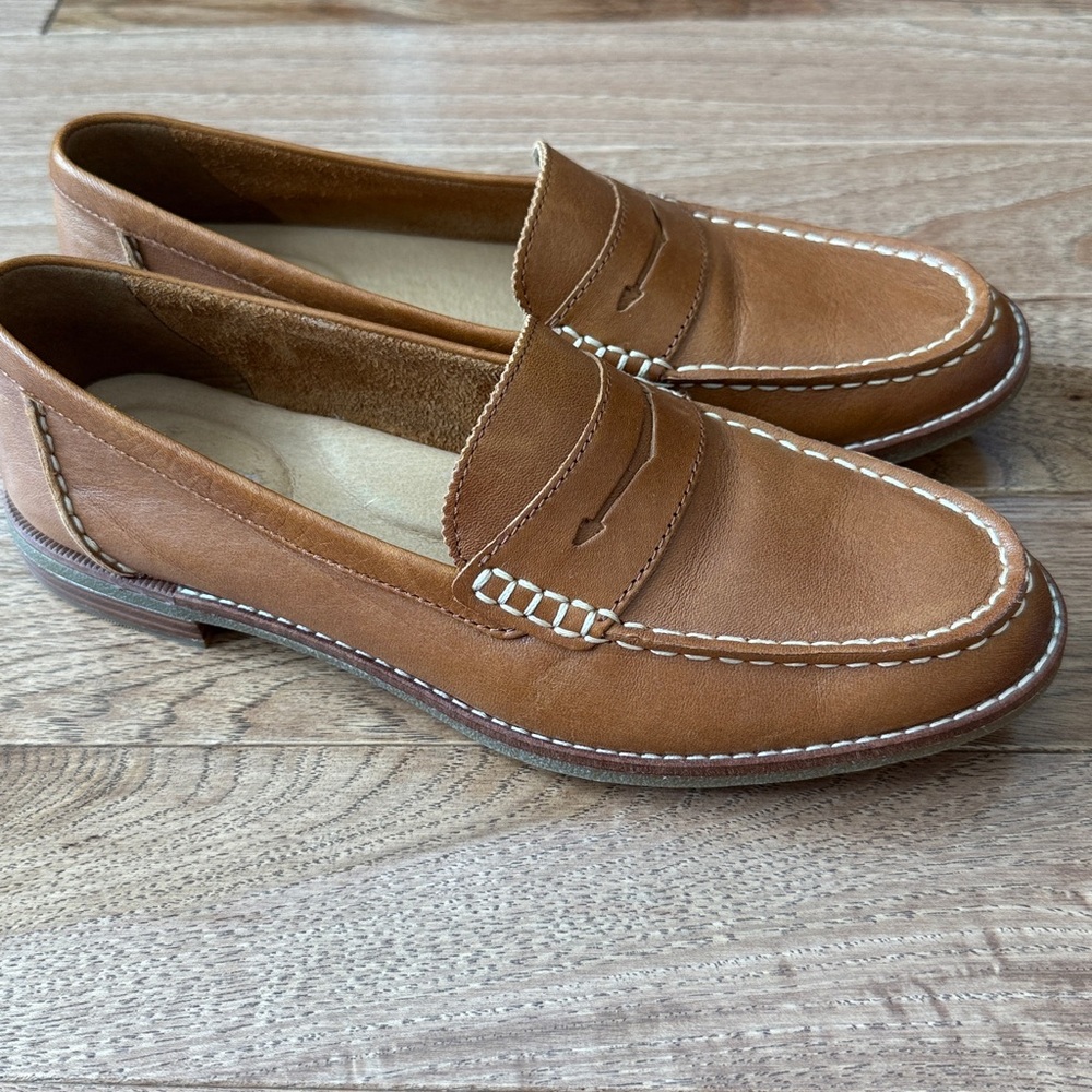 Sperry buttery soft leather Seaport loafers 8.5 tan flats - Picture 2 of 8
